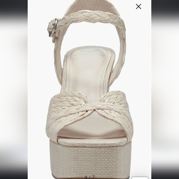 Marc Fisher Cream Braided Platform Heels - Picture 4 of 11